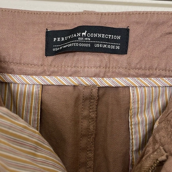 Peruvian Connection Kayla Linen-Blend Wide-Leg Trousers, Size 6 - Picture 3 of 15